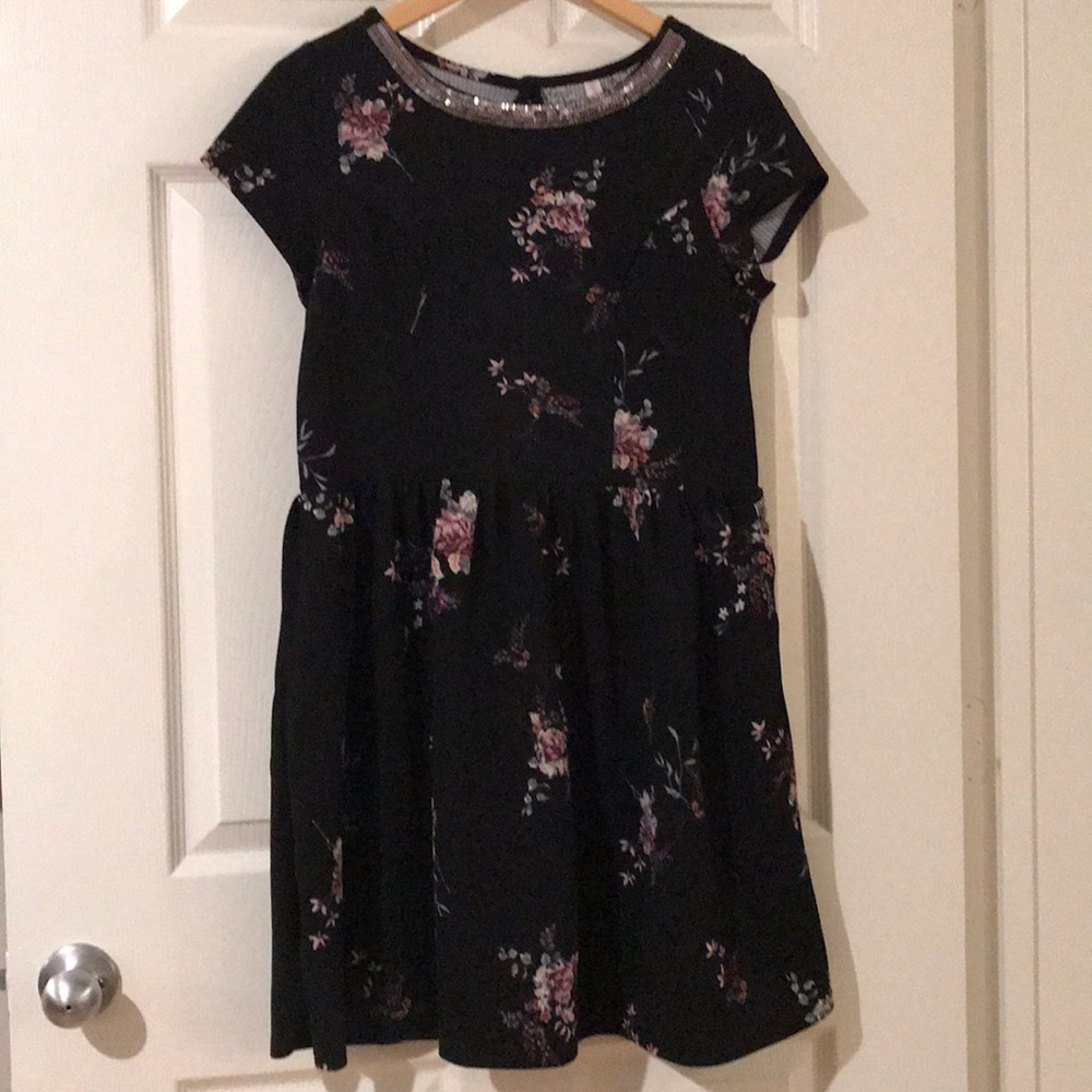 Adorable sequined color floral dress